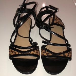 Zara leopard print sandals , New , size 10
